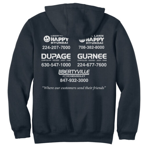 DuPage CDJR Chevrolet Navy Carhartt® Midweight Hooded Sweatshirt - Image 2