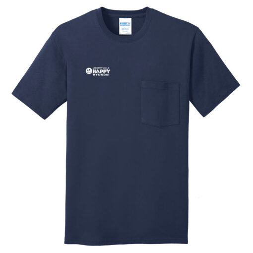 Libertyville Happy Hyundai Navy Core Cotton Pocket Tee
