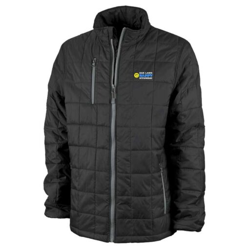 Oak Lawn Happy Hyundai Men's Black/Grey Lithium Quilted Jacket